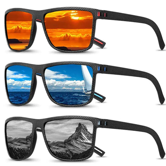 New Men Polarized Sports Sunglasses square Trend Glasses Trending Custom logo Lightweight Riding Driving Sunglasses