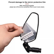 RIDERACE Motorcycle Bar Ends Rear View Mirror HASHTAG