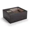 Humidor per sigari con coperchio in vetro, moderno portasigari in leg - My Hashtag Shop