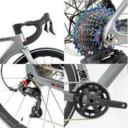 Thru Axle Disc Carbon Road Bike - 11-Speed Aero Racing Bike for Competitive Cycling & Triathlon Training HASHTAG