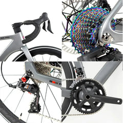 Thru Axle Disc Carbon Road Bike - 11-Speed Aero Racing Bike for Competitive Cycling & Triathlon Training HASHTAG