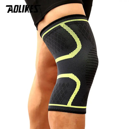 AOLIKES 1 pz Fitness Running ciclismo supporto per ginocchiere bretelle Nylon elastico Sport compressione ginocchiera manica per basket - My Hashtag Shop