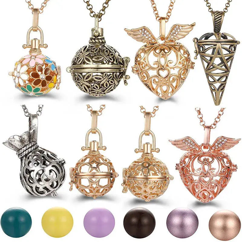 Chime Music Angel Ball Caller Locket Necklace Vintage Pregnancy Necklace. - HASHTAG