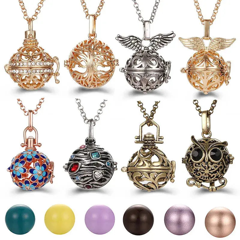 Chime Music Angel Ball Caller Locket Necklace Vintage Pregnancy Necklace. - HASHTAG