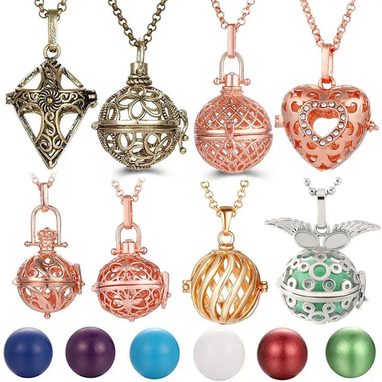 Chime Music Angel Ball Caller Locket Necklace Vintage Pregnancy Necklace. - HASHTAG
