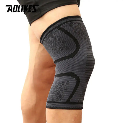 AOLIKES 1 pz Fitness Running ciclismo supporto per ginocchiere bretelle Nylon elastico Sport compressione ginocchiera manica per basket - My Hashtag Shop
