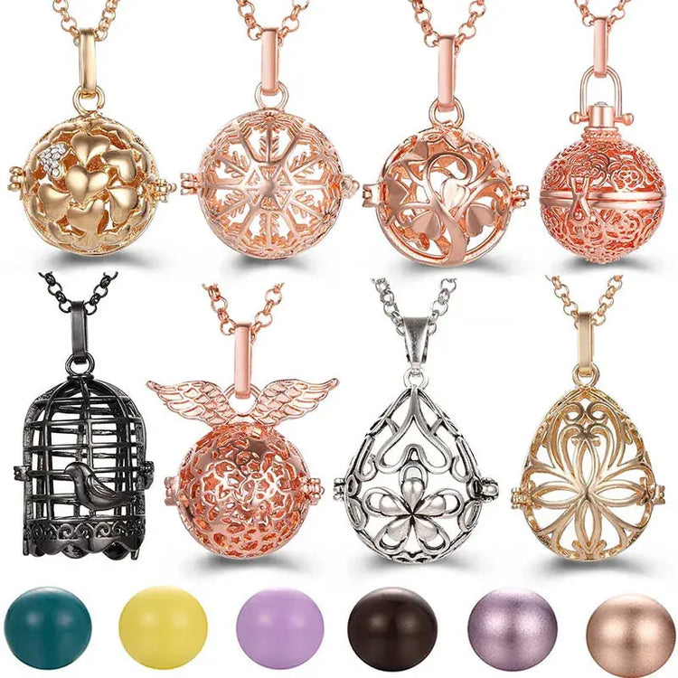 Chime Music Angel Ball Caller Locket Necklace Vintage Pregnancy Necklace. - HASHTAG