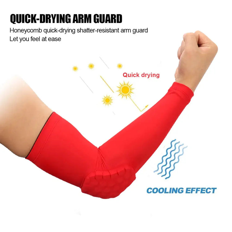 1pc manica del braccio fascia da braccio supporto del gomito manica del braccio da basket traspirante calcio sicurezza sport gomito protezione tutore - My Hashtag Shop