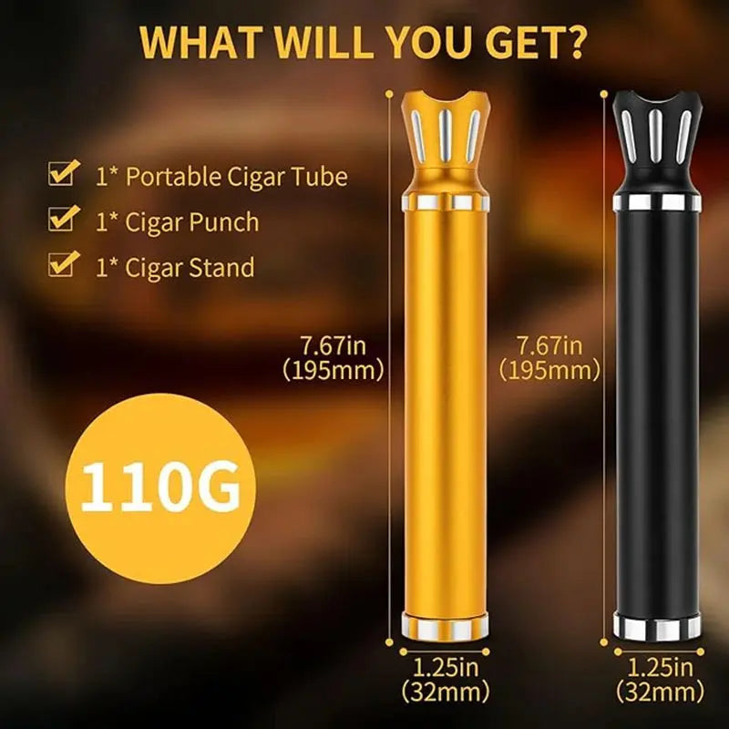 Portasigari portatile 3 in 1 in alluminio Crown - My Hashtag Shop