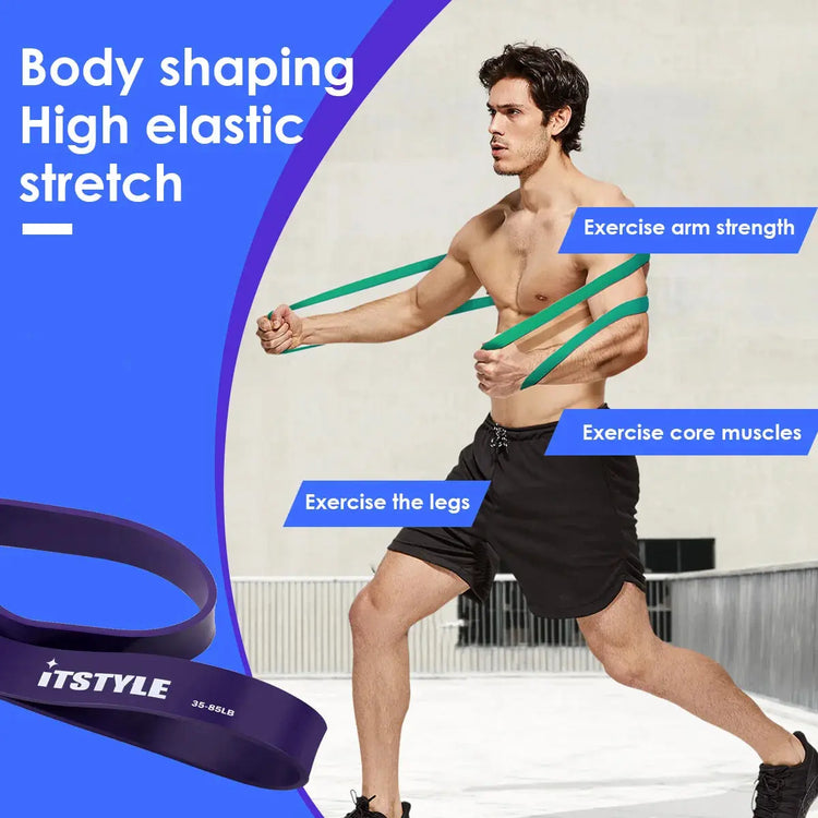 Fasce di resistenza per trazioni in gomma fitness, espansore di potenza Yoga Crossfit sospeso, 41" 208 cm - My Hashtag Shop