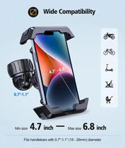 Factory Supply Waterproof Mobile Phone Mount for Bike & Motorcycle | Heavy-Duty Handlebar Holder HASHTAG
