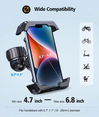 Factory Supply Waterproof Mobile Phone Mount for Bike & Motorcycle | Heavy-Duty Handlebar Holder HASHTAG