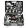Professional 151-Piece Mechanics Tool Set 1/4\" 3/8\" 1/2\" Drive 24 Tooth Ratchet Socket Wrench Universal Metric CR-V Auto OEM HASHTAG