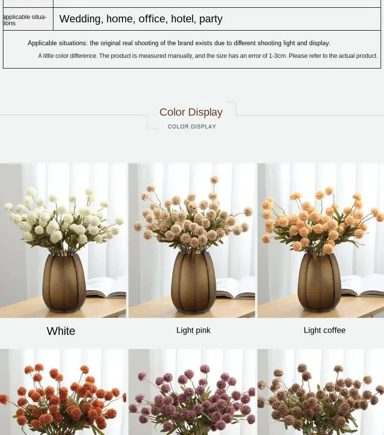Artificial Flower Dandelion Small Thorn Ball Wedding or Home Decoration Liebe - Making Life Easier