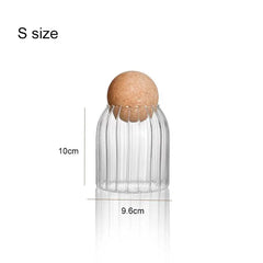 Glass storage jar with wooden lid, kitchen glass jars with lid, glass bottle container, cereal container HASHTAG