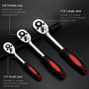 Professional 151-Piece Mechanics Tool Set 1/4\" 3/8\" 1/2\" Drive 24 Tooth Ratchet Socket Wrench Universal Metric CR-V Auto OEM HASHTAG