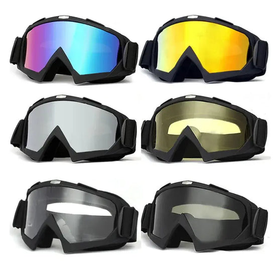 Occhiali da motocross UV con protezione UV400, antivento e antipolvere