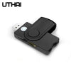 UTHAI per Windows 7 8 10 Linux OS, lettore di smart card USB SIM, per scheda bancaria IC/ID EMV SD TF Lettore di schede MMC USB-CCID ISO 7816 HASHTAG