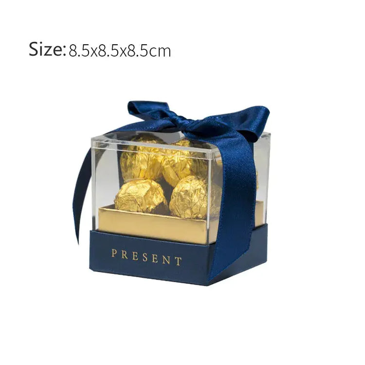 Acrylic Gift Box with Ribbon Transparent. Liebe - Making Life Easier