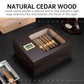 Humidor per sigari con coperchio in vetro, moderno portasigari in leg - My Hashtag Shop