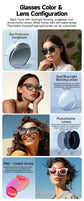 2026 AI Smart Glasses with 8MP Camera Video Recording 20+ Languages Translation Sunglasses Bluetooth Call Music Play Men Women