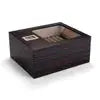 Humidor per sigari con coperchio in vetro, moderno portasigari in leg - My Hashtag Shop