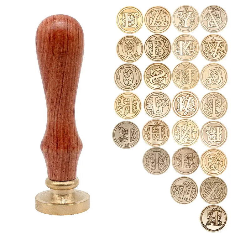 Sealing Wax Seal Stamp Ancient Classic 26 Letter A-Z Alphabet Initial - HASHTAG