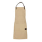 K0015GB | Canvas/ Genuine full-grain leather, ruffled Work Apron. Rope/Brownhead color. Nickel Antique Accessories. Dimensions: 70 x 90 x 0.5 cm. Packaging: Polybag-0