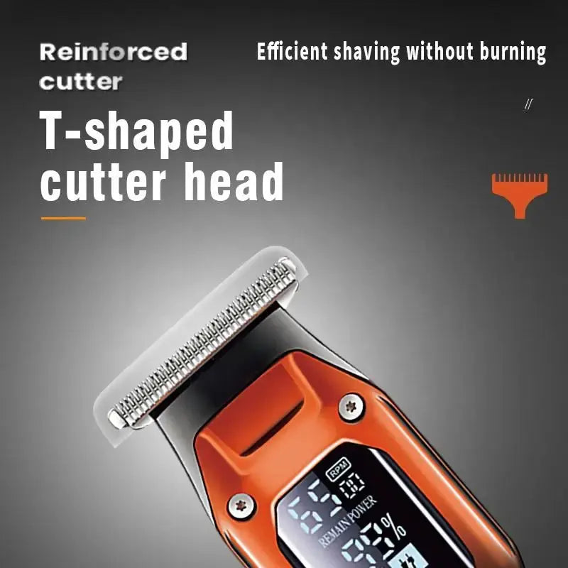 NNEOBA Professional Hair Clipper & Trimmer Rechargeable Barber Grade Orange-3