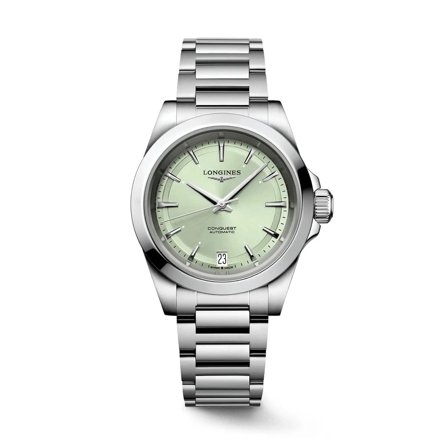 Longines orologio Conquest 34mm verde automatico acciaio L3.430.4.02.6 Capodagli 1937