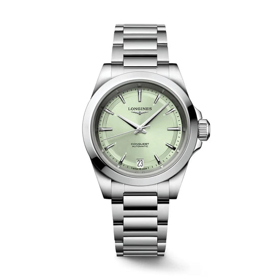 Longines orologio Conquest 34mm verde automatico acciaio L3.430.4.02.6 Capodagli 1937