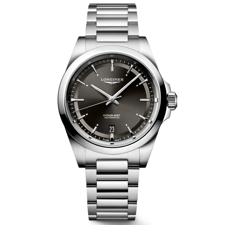 Longines orologio Conquest 38mm nero automatico acciaio L3.720.4.52.6 Capodagli 1937