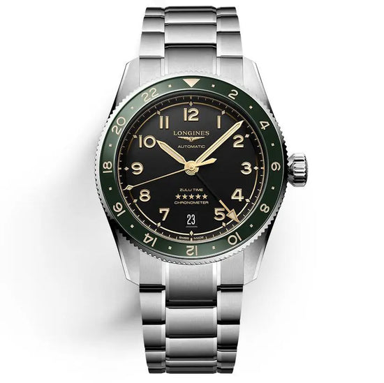 Longines orologio Spirit Zulu Time 39mm antracite automatico acciaio L3.802.4.63.6 Capodagli 1937