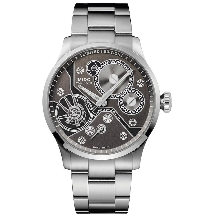 Mido orologio Multifort Mechanical Edizione limitata 999 pezzi 44mm antracite carica manuale acciaio M038.605.11.060.00 Capodagli 1937