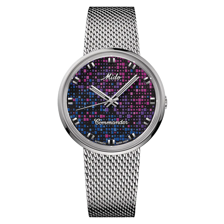 Mido orologio Commander 1959 37mm nero automatico acciaio M8429.4.N7.11 Capodagli 1937