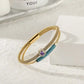 Gemstone CZ Halo Bangle Set - HASHTAG