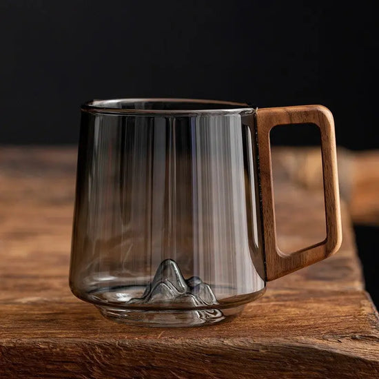 Glass Wooden Handle Hot Mug - Made By Guanshan Liebe - Making Life Easier