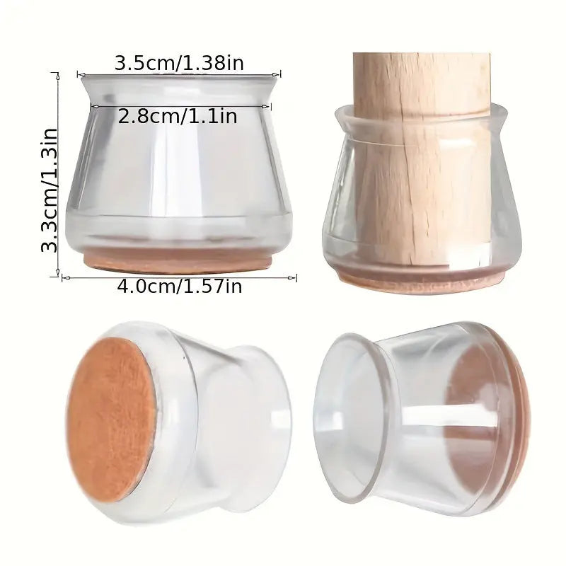 Transparent Mats Chair Legs Quiet And Wear-resistant Protective Case - HASHTAG