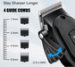 NNEOBA Professional Cordless Hair Clipper Set Wet & Dry Grooming Kit Black-3