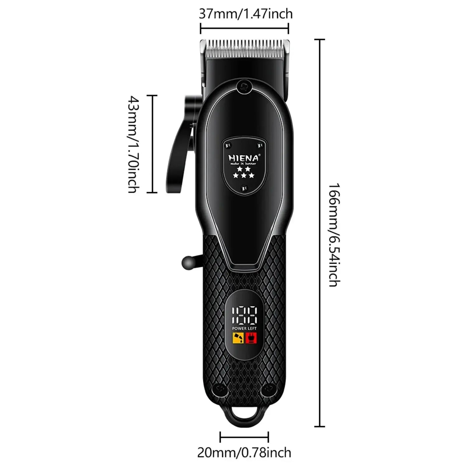 NNEOBA Professional Cordless Hair Clipper Set Wet & Dry Grooming Kit Black-4