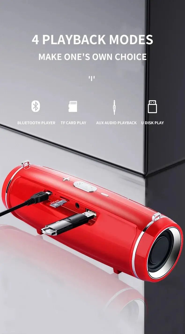 Altoparlante Bluetooth portatile con potenza di picco da 200 W IPX7 Impermeabile esterno HIFI Pilastro Subwoofer Stereo Soundbox Radio FM TF Boom Box - My Hashtag Shop