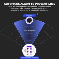 Localizzatore anti-smarrimento di veicoli per auto Localizzatore mini GPS per localizzatore di veicoli Localizzatore per sistema di localizzazione Bluetooth HASHTAG