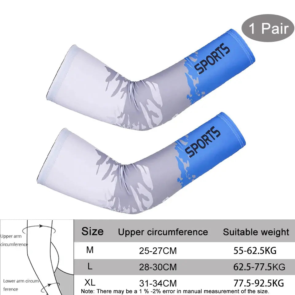 1 pezzo traspirante protezione UV ad asciugatura rapida maniche da braccio da corsa gomitiera da basket parabraccia fitness scaldamuscoli sportivi da ciclismo - My Hashtag Shop