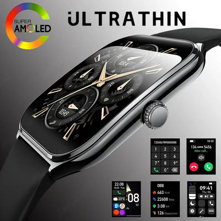 Nuovo Ultra Sottile smartwatch  "AMOLED 360*360 HD Pixel Display Always Show Time Promemoria Chiamata Smartwatch Delle Signore Per huawei - My Hashtag Shop