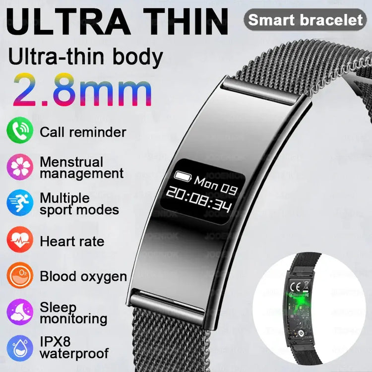 Uomo Donna Bracciale intelligente Frequenza cardiaca Monitor del sonno Salute Smart Band Sport impermeabile Fitness Tracker Smartwatch per Android iOS - My Hashtag Shop