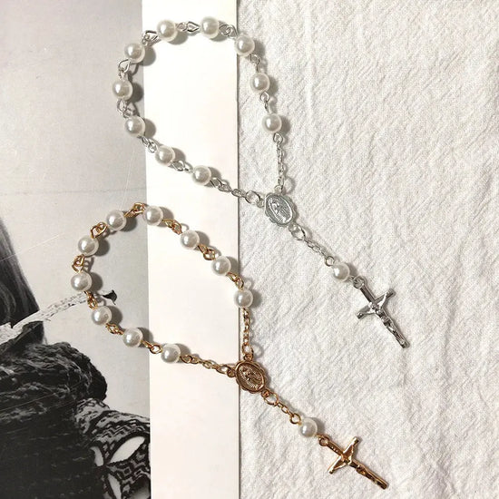Baptism Catholic Communion 10/20pcs Rosary Bracelet Bead for Baptism Favors. - HASHTAG