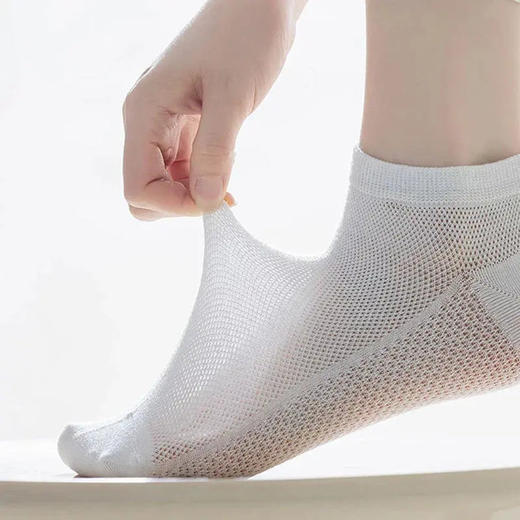 Woman Cotton Socks Short Thin Mesh Breathable Liebe - Making Life Easier