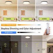 Plafoniera a LED intelligente con telecomando Plafoniere dimmerabili a 3 colori Lampade a pannello ultrasottili Lampada da soffitto per cucina camera da letto HASHTAG