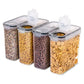 Airtight Cereal Storage Container  Food Storage Box Plastic Transparent Sealed - HASHTAG