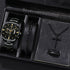 Orologio da uomo in acciaio inossidabile alla moda Orologio da polso al quarzo con calendario di lusso Orologi da uomo d&